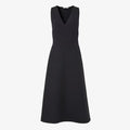 Black silk and wool dress