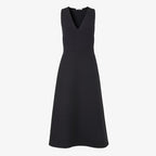 Black silk and wool dress