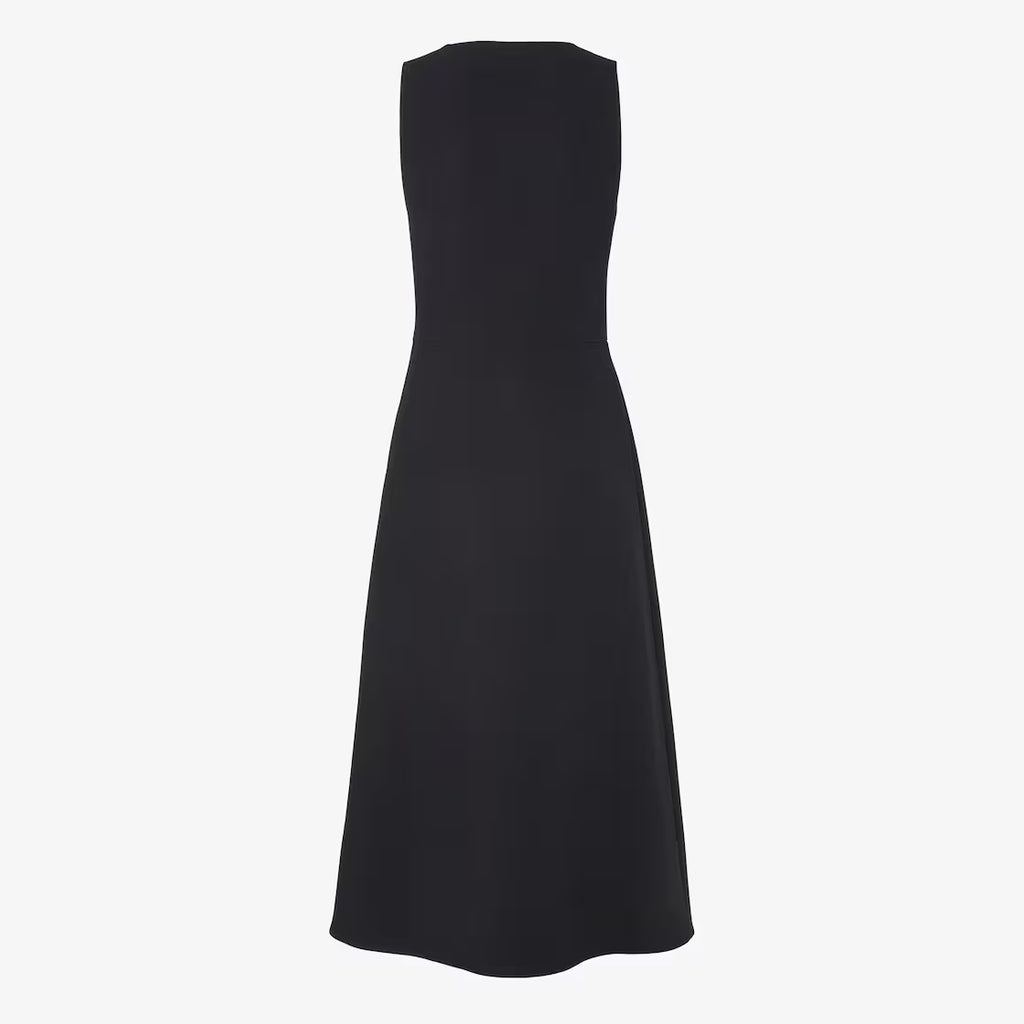 Black silk and wool dress