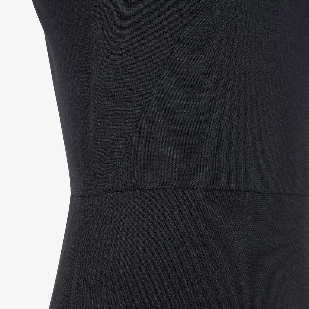 Black silk and wool dress