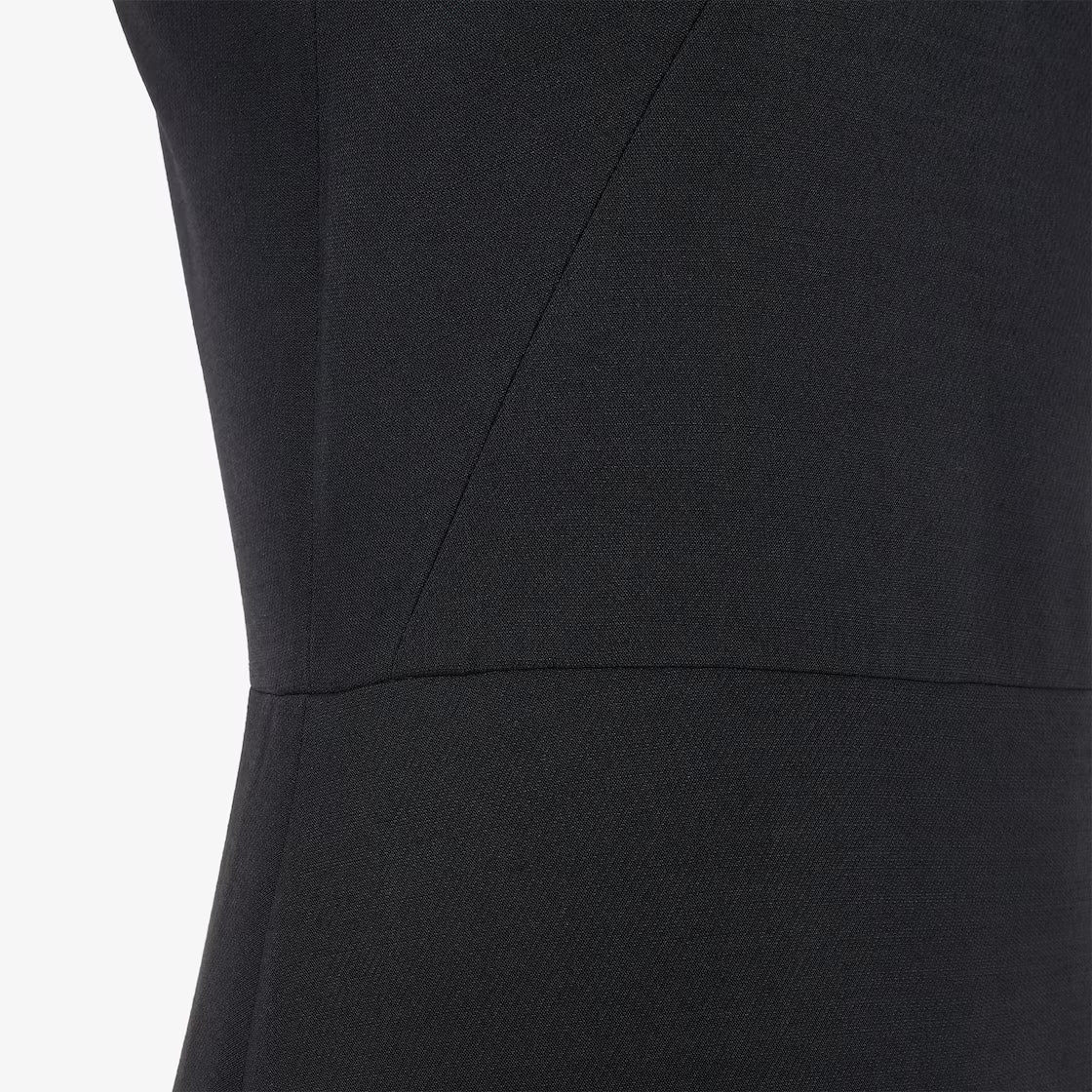 Black silk and wool dress