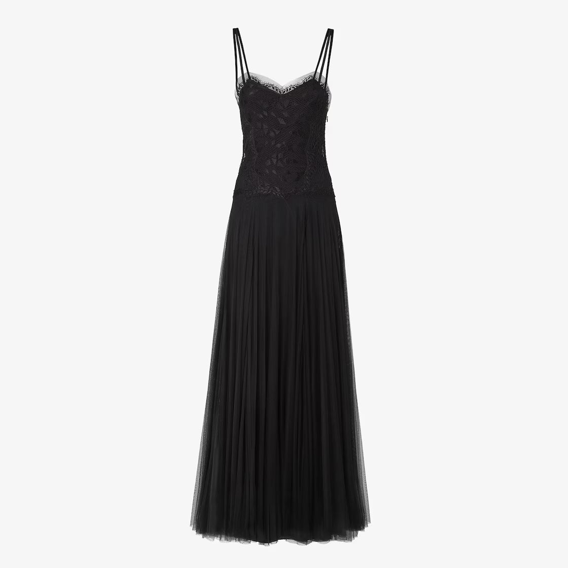 Black lace and tulle dress