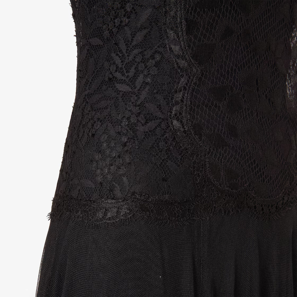 Black lace and tulle dress