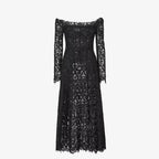 Black macramé lace dress