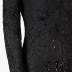 Black macramé lace dress