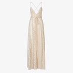 Ivory chiffon and Peonia lace dress