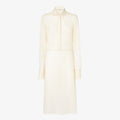 Ivory silk jacquard dress