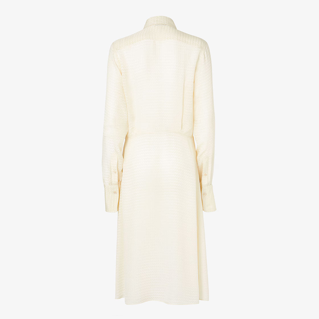 Ivory silk jacquard dress