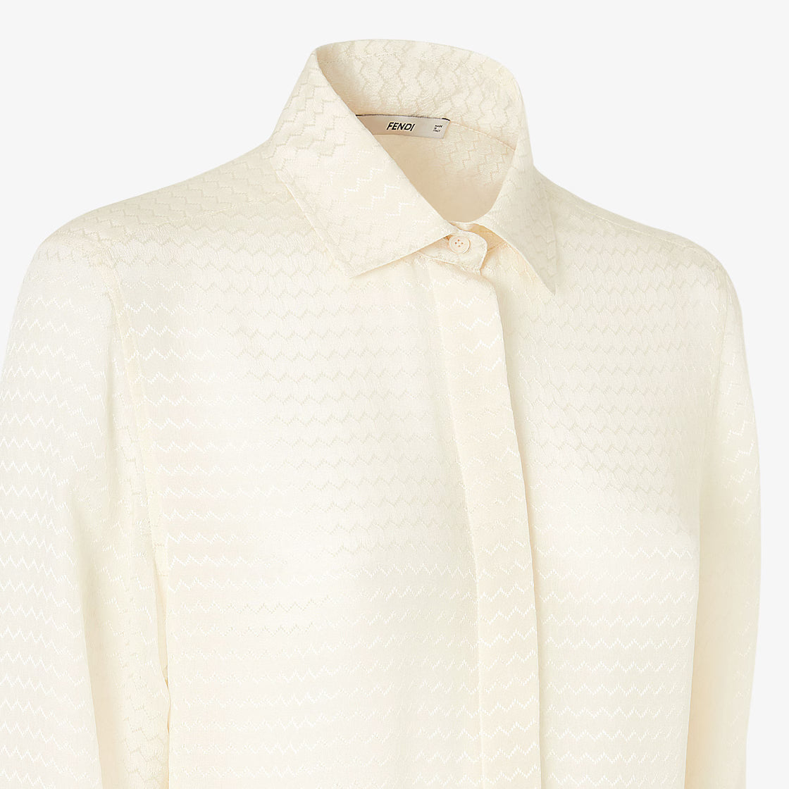 Ivory silk jacquard dress