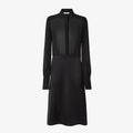 Black silk georgette dress