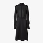 Black silk georgette dress