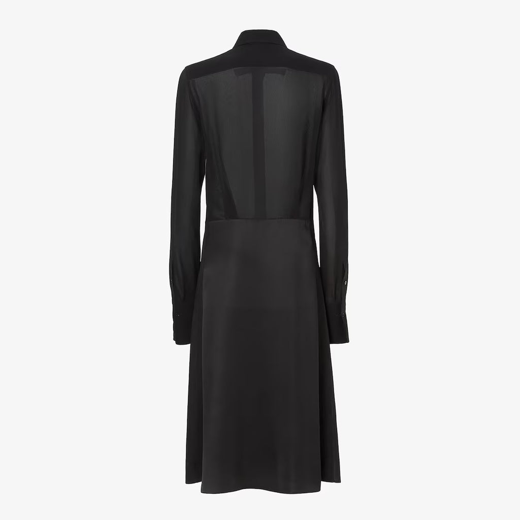 Black silk georgette dress