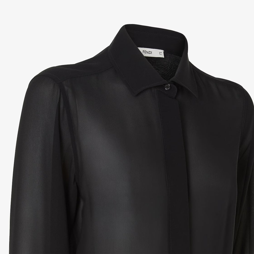 Black silk georgette dress