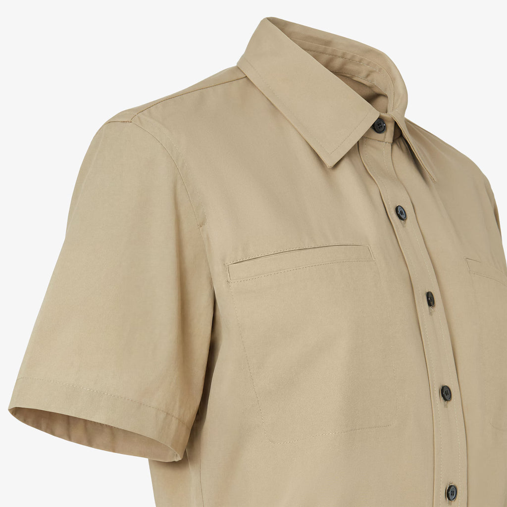 Beige cotton dress