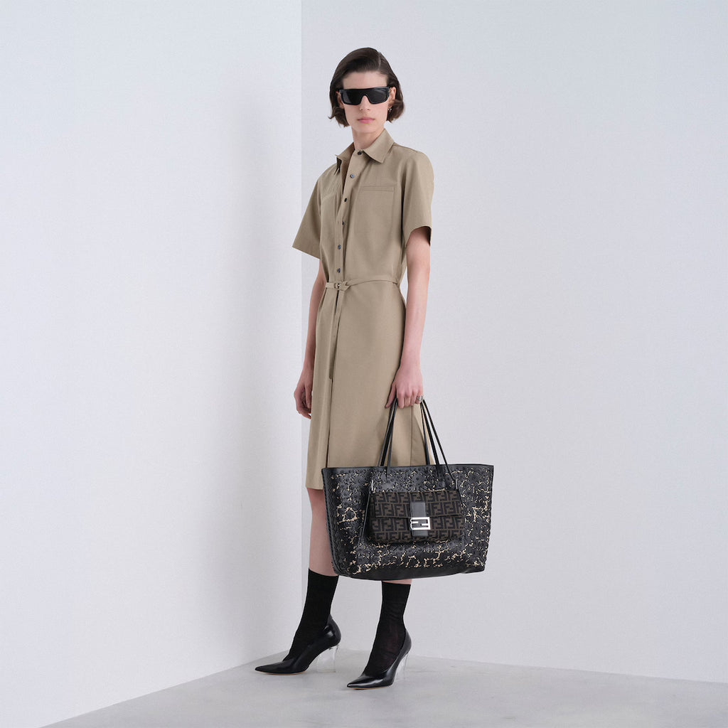 Beige cotton dress
