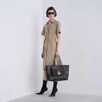 Beige cotton dress