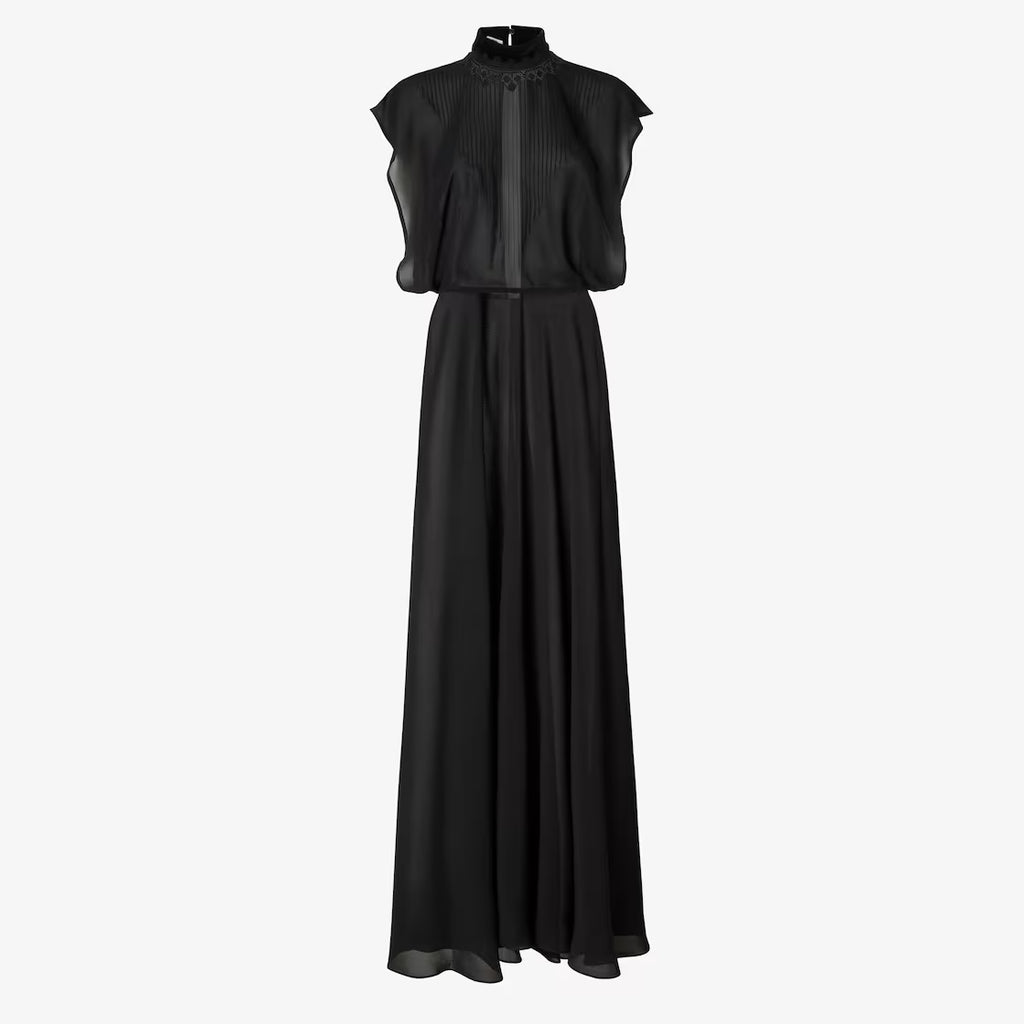 Black georgette dress