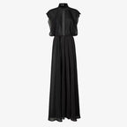 Black georgette dress