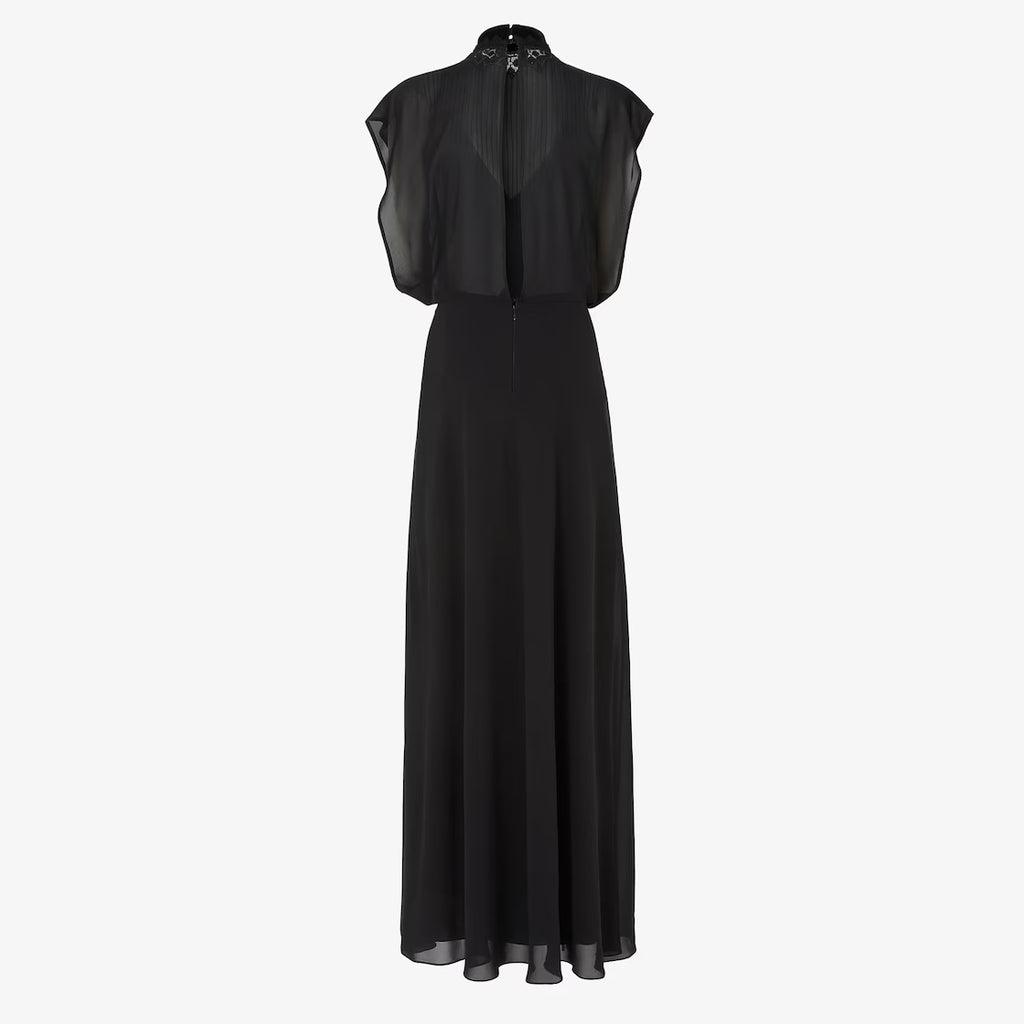 Black georgette dress