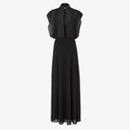 Black georgette dress