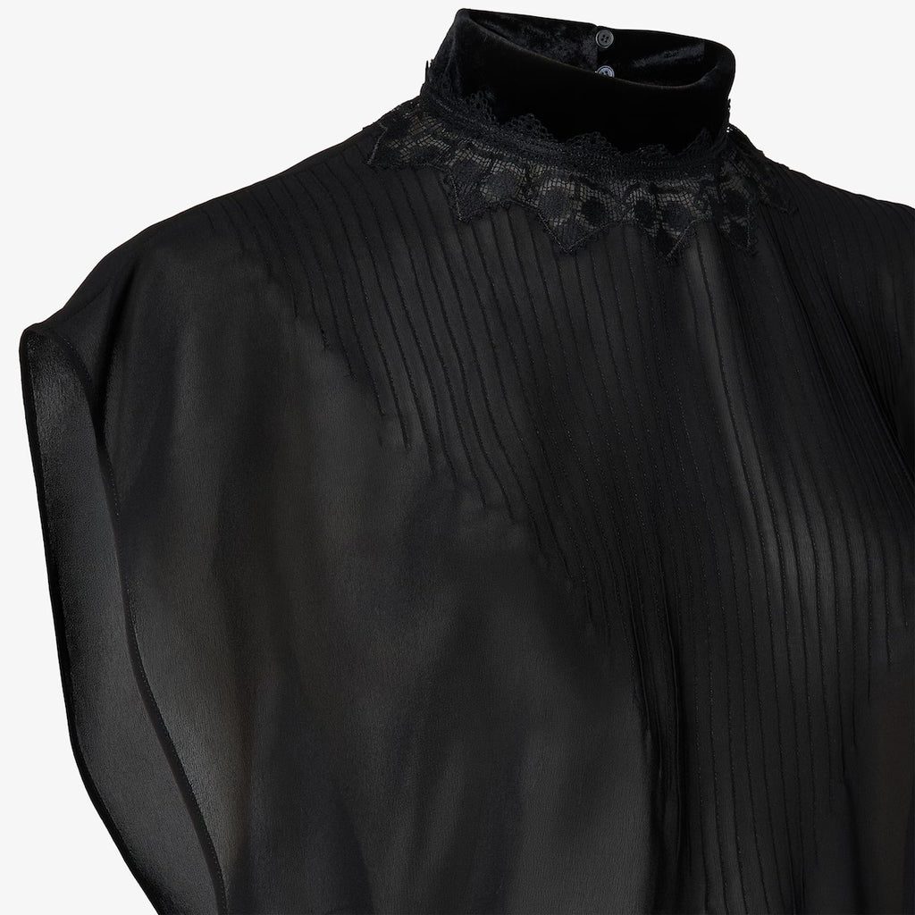 Black georgette dress