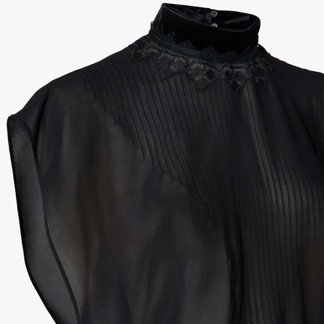 Black georgette dress