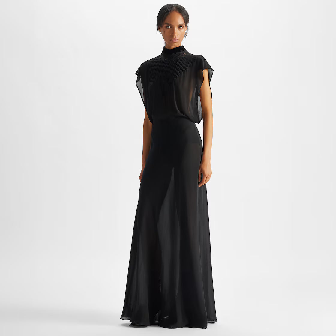 Black georgette dress