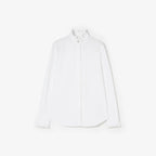 Classic Fit Ruffled Cotton Poplin ShirtPrice undefined Optic white RUNWAY DELUXE