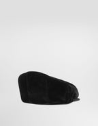 Velvet flat cap