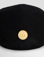 Wool crepe cap with DG coin