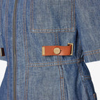 Navy blue chambray dress