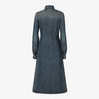Blue washed denim dress