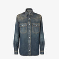 Blue washed denim shirt RUNWAY DELUXE