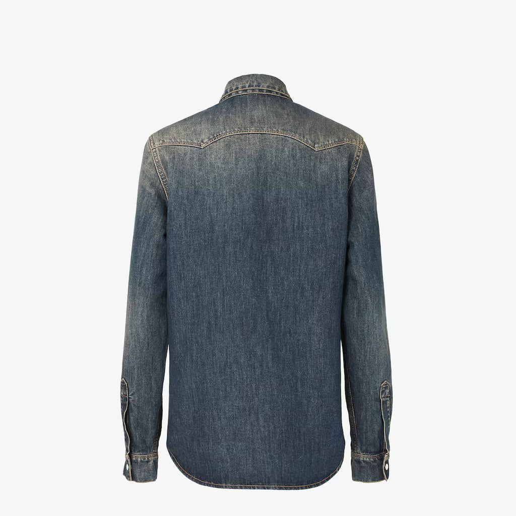 Blue washed denim shirt RUNWAY DELUXE