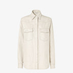 Ivory Selleria denim shirt RUNWAY DELUXE