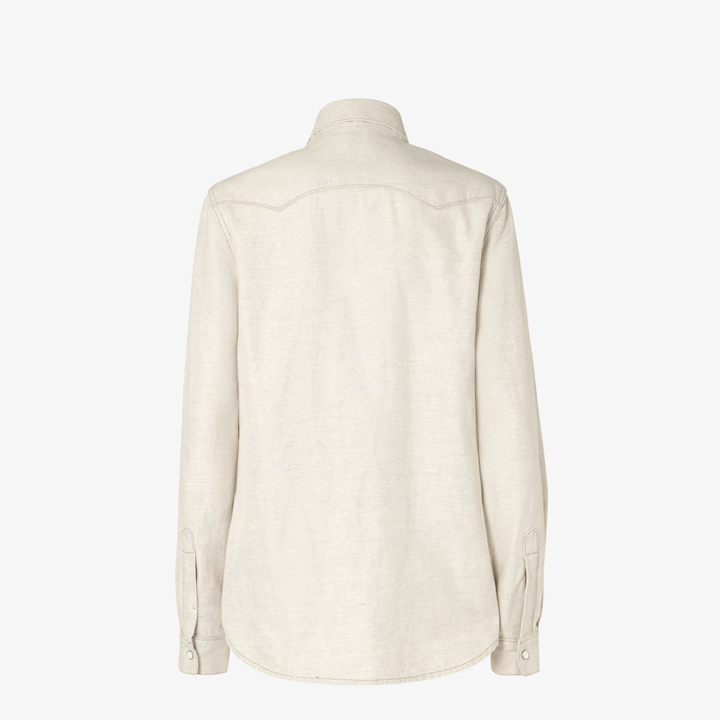 Ivory Selleria denim shirt RUNWAY DELUXE