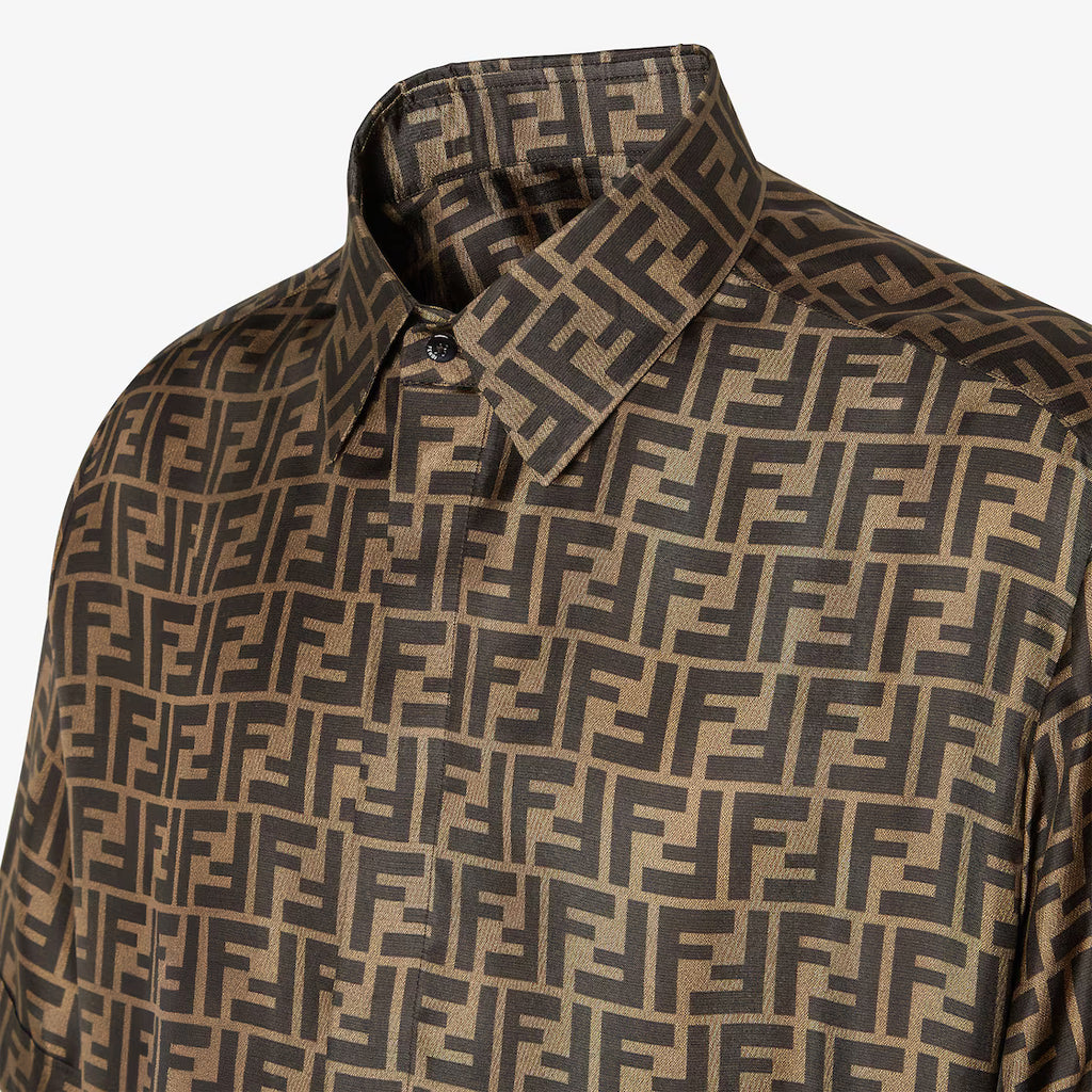 Shirt Brown silk shirt RUNWAY DELUXE