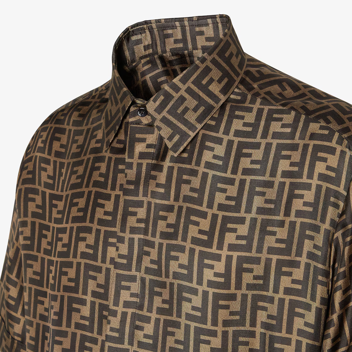 Shirt Brown silk shirt RUNWAY DELUXE