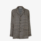 Black printed silk shirt RUNWAY DELUXE