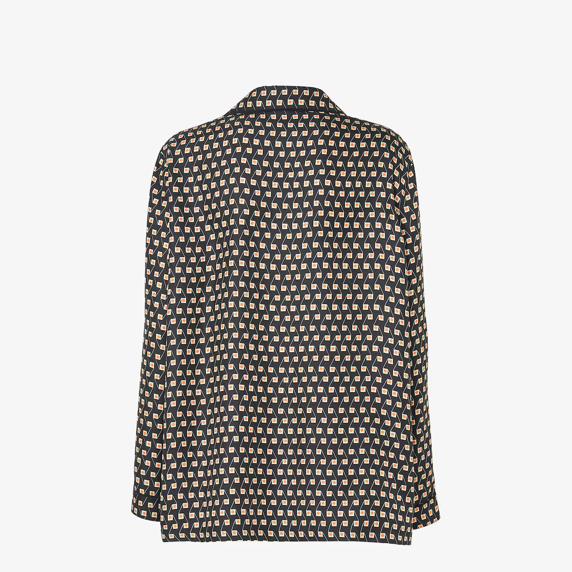 Black printed silk shirt RUNWAY DELUXE