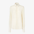 Ivory silk jacquard shirt RUNWAY DELUXE