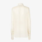 Ivory silk jacquard shirt RUNWAY DELUXE