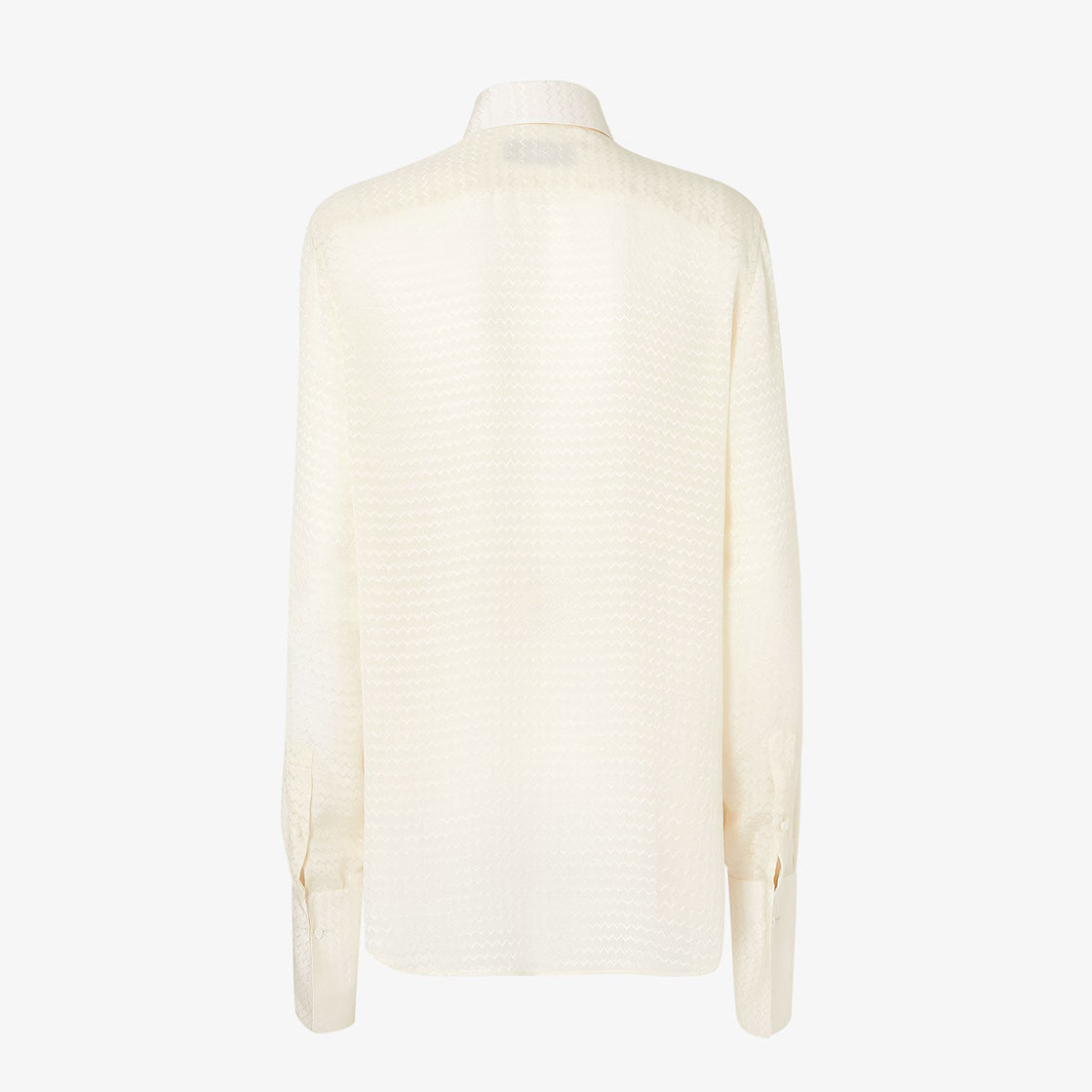 Ivory silk jacquard shirt RUNWAY DELUXE