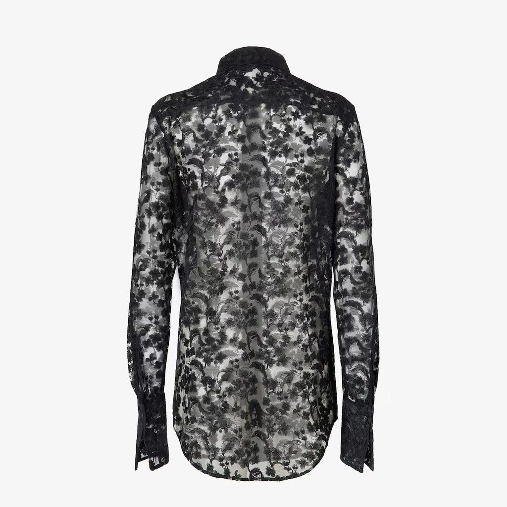 Ivory Peonia lace shirt RUNWAY DELUXE