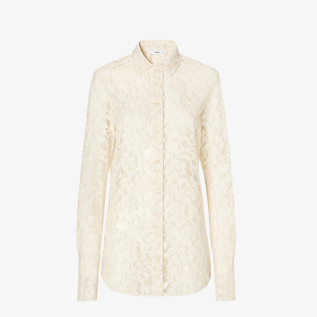 Ivory Peonia lace shirt RUNWAY DELUXE