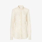 Ivory Peonia lace shirt RUNWAY DELUXE