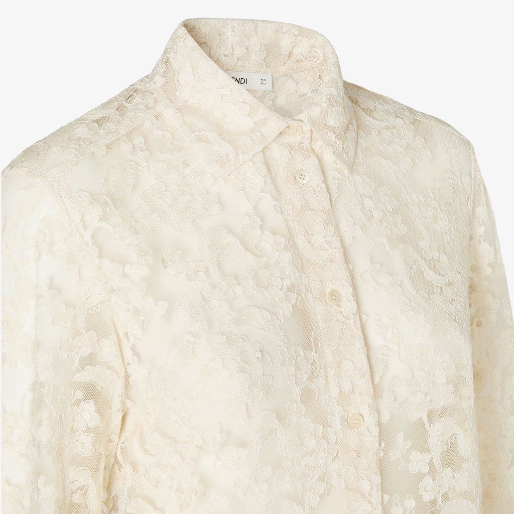 Ivory Peonia lace shirt RUNWAY DELUXE