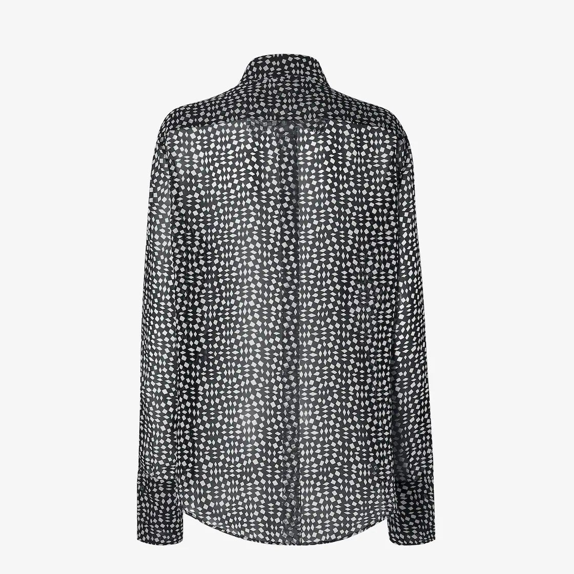 Black printed georgette shirt RUNWAY DELUXE