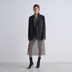 Black printed georgette shirt RUNWAY DELUXE