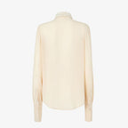 Parchment-coloured georgette shirt RUNWAY DELUXE